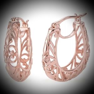 Rose Gold Hoop Earrings